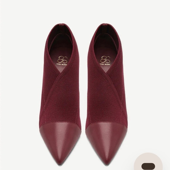 Cosy Island Brand New in Box Vivid Vogue Stiletto Ankle Boots - Burgundy - Picture 2 of 5